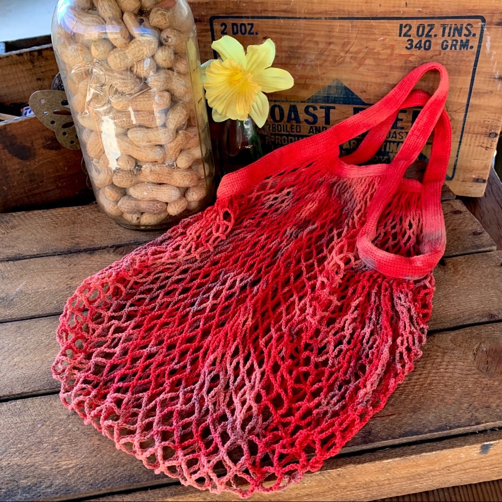 ✨HAND DYED FRENCH MARKET STRING NET BAG… - Picture 3 of 5